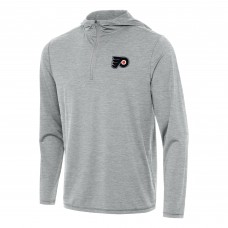 Кофта на короткой молнии Philadelphia Flyers Antigua Heather Gray Tidy