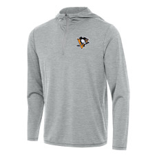 Толстовка Pittsburgh Penguins Antigua Heather Gray Tidy Quarter-Zip Толстовка Pittsburgh Penguins Antigua Heather Gray Tidy Quarter-Zip