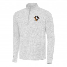 Кофта на короткой молнии Pittsburgh Penguins Antigua Gray Cause