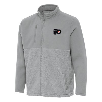 Philadelphia Flyers Antigua Gray Daily Fused Full-Zip Jacket