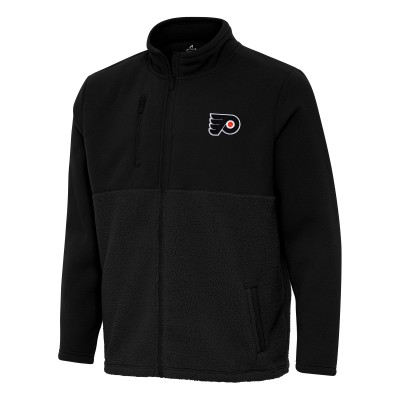 Philadelphia Flyers Antigua Black Daily Fused Full-Zip Jacket