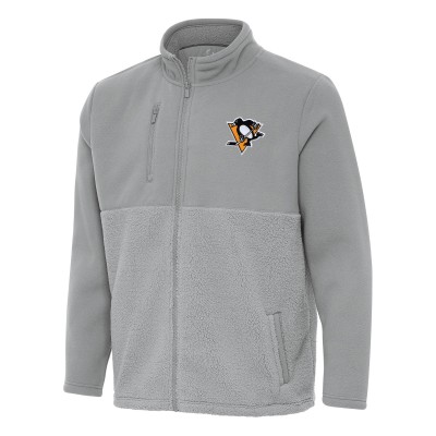 Кофта на молнии Pittsburgh Penguins Antigua Gray Daily Fused