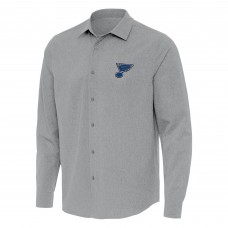 Рубашка St. Louis Blues Antigua Exposure Woven - Gray