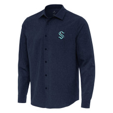 Рубашка Seattle Kraken Antigua Exposure Woven - Navy