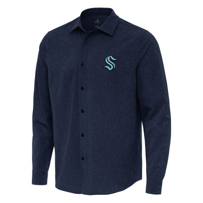 Рубашка Seattle Kraken Antigua Exposure Woven - Navy
