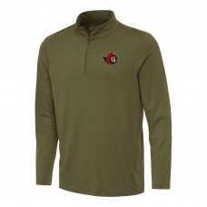Ottawa Senators Antigua Olive Reprocess Quarter-Zip Top