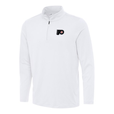 Philadelphia Flyers Antigua White Reprocess Quarter-Zip Top