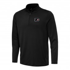 Philadelphia Flyers Antigua Black Reprocess Quarter-Zip Top Philadelphia Flyers Antigua Black Reprocess Quarter-Zip Top