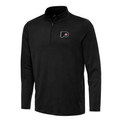 Philadelphia Flyers Antigua Black Reprocess Quarter-Zip Top