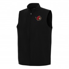 Ottawa Senators Antigua Black Regard Full-Zip Vest