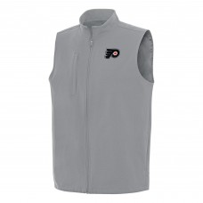 Philadelphia Flyers Antigua Gray Regard Full-Zip Vest