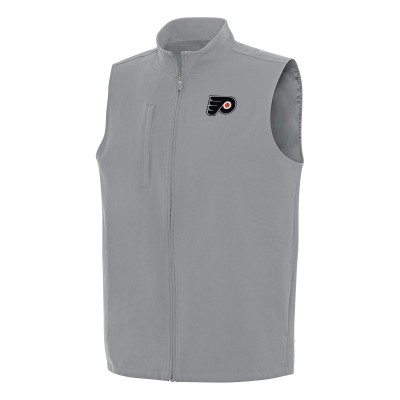 Philadelphia Flyers Antigua Gray Regard Full-Zip Vest