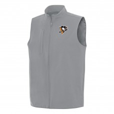Pittsburgh Penguins Antigua Gray Regard Full-Zip Vest