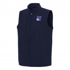 New York Rangers Antigua Navy Regard Full-Zip Vest New York Rangers Antigua Navy Regard Full-Zip Vest