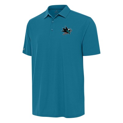 Поло San Jose Sharks Antigua Teal Era