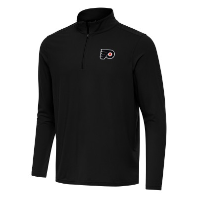 Philadelphia Flyers Antigua Black Intent Quarter-Zip Top