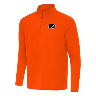 Philadelphia Flyers Antigua Orange Intent Quarter-Zip Top