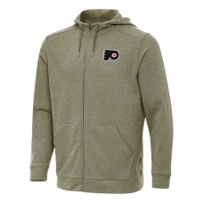 Philadelphia Flyers Antigua Olive Effortless Full-Zip Hoodie Jacket