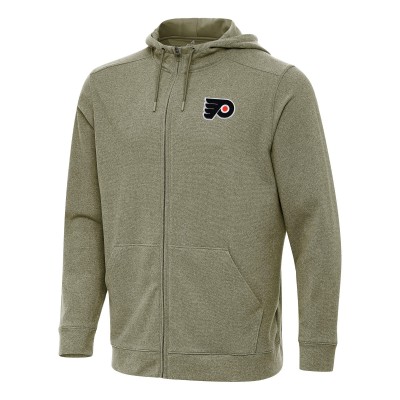 Philadelphia Flyers Antigua Olive Effortless Full-Zip Hoodie Jacket