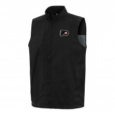 Philadelphia Flyers Antigua Black Brisk Full-Zip Vest