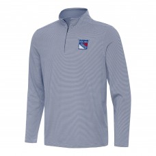 New York Rangers Antigua Navy Twine Quarter-Zip Top