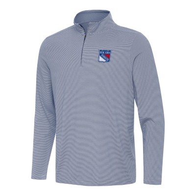 New York Rangers Antigua Navy Twine Quarter-Zip Top