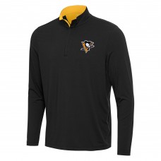 Кофта на короткой молнии Pittsburgh Penguins Antigua Black/Gold Content
