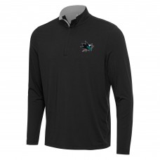 Кофта на короткой молнии San Jose Sharks Antigua Content - Black/Gray