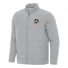 Куртка Pittsburgh Penguins Antigua Gray Swelter Puffer