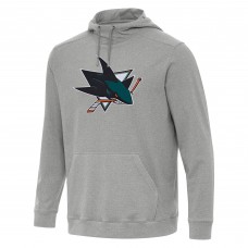 San Jose Sharks Antigua Heather Gray Cloud Pullover Hoodie San Jose Sharks Antigua Heather Gray Cloud Pullover Hoodie