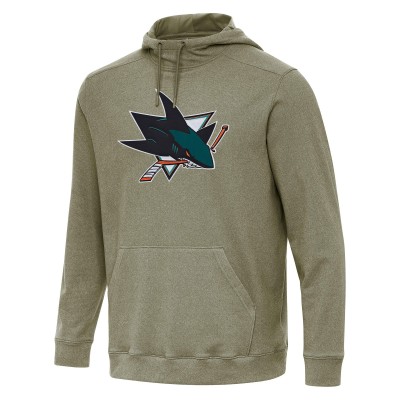 San Jose Sharks Antigua Olive Cloud Pullover Hoodie