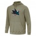 San Jose Sharks Antigua Olive Cloud Pullover Hoodie