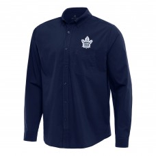 Рубашка Toronto Maple Leafs Antigua Navy Flight Woven Tri-Blend