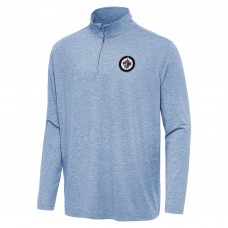 Winnipeg Jets Antigua Hunk Quarter-Zip Top - Heather Blue