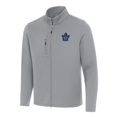 Кофта на молнии Toronto Maple Leafs Antigua Gray Objection Double-Peached