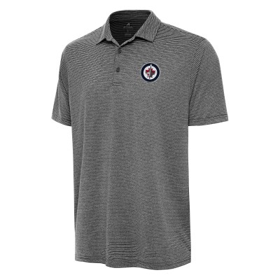 Winnipeg Jets Antigua Scheme Polo - Heather Black