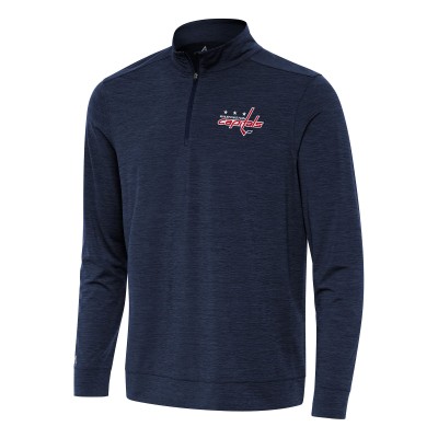 Кофта на короткой молнии Washington Capitals Antigua Bright - Heather Navy