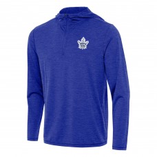 Толстовка на короткой молнии Toronto Maple Leafs Antigua Heather Royal Tidy