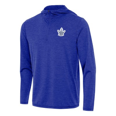 Толстовка на короткой молнии Toronto Maple Leafs Antigua Heather Royal Tidy