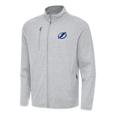 Tampa Bay Lightning Antigua Hold-Up Full-Zip Tri-Blend Jacket - Heather Gray