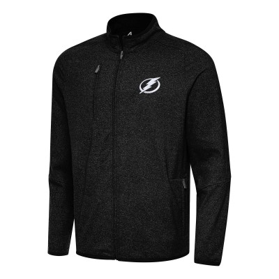 Tampa Bay Lightning Antigua Hold-Up Full-Zip Tri-Blend Jacket - Heather Black