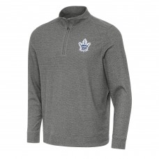 Кофта на короткой молнии Toronto Maple Leafs Antigua Subtle - Heather Black