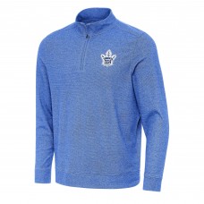 Кофта на короткой молнии Toronto Maple Leafs Antigua Heather Royal Subtle