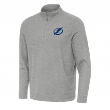 Кофта на короткой молнии Tampa Bay Lightning Antigua Subtle - Heather Gray