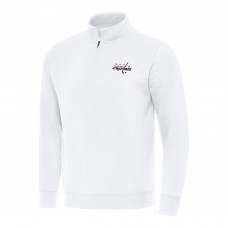 Кофта на короткой молнии Washington Capitals Antigua Victory Mock - White