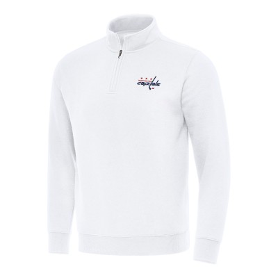 Кофта на короткой молнии Washington Capitals Antigua Victory Mock - White
