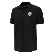 Рубашка с коротким рукавом Toronto Maple Leafs Antigua Activate Woven - Black