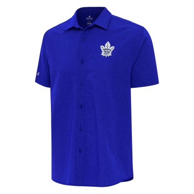 Рубашка с коротким рукавом Toronto Maple Leafs Antigua Activate Woven - Royal