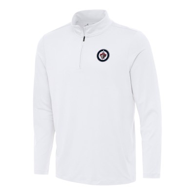 Winnipeg Jets Antigua White Reprocess Quarter-Zip Top