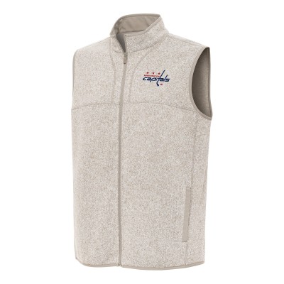 Washington Capitals Antigua Fortune Full-Zip Vest - Oatmeal